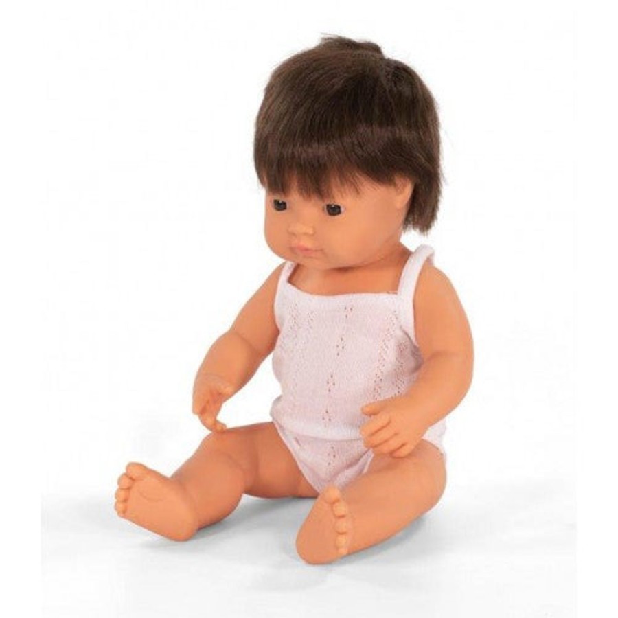 Toys Axis Toys | Miniland - Anatomically Correct Baby Doll - Caucasian Boy Brunette 38Cm