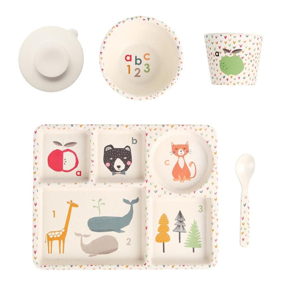 Feed Love Mae | Love Mae - Bamboo Divided Plate Set Abc