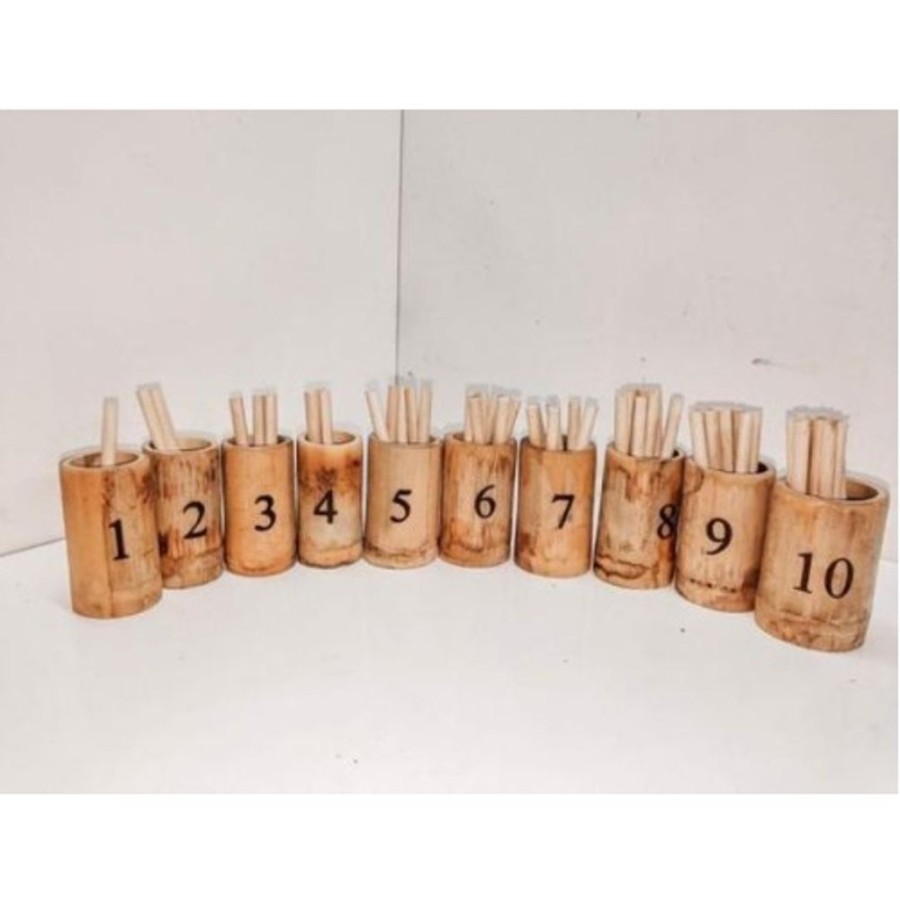 Toys QTOYS | Qtoys - Natural Bamboo Counting Set