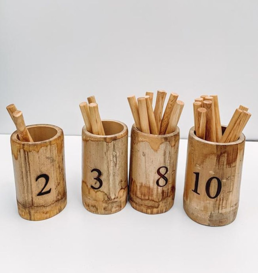 Toys QTOYS | Qtoys - Natural Bamboo Counting Set