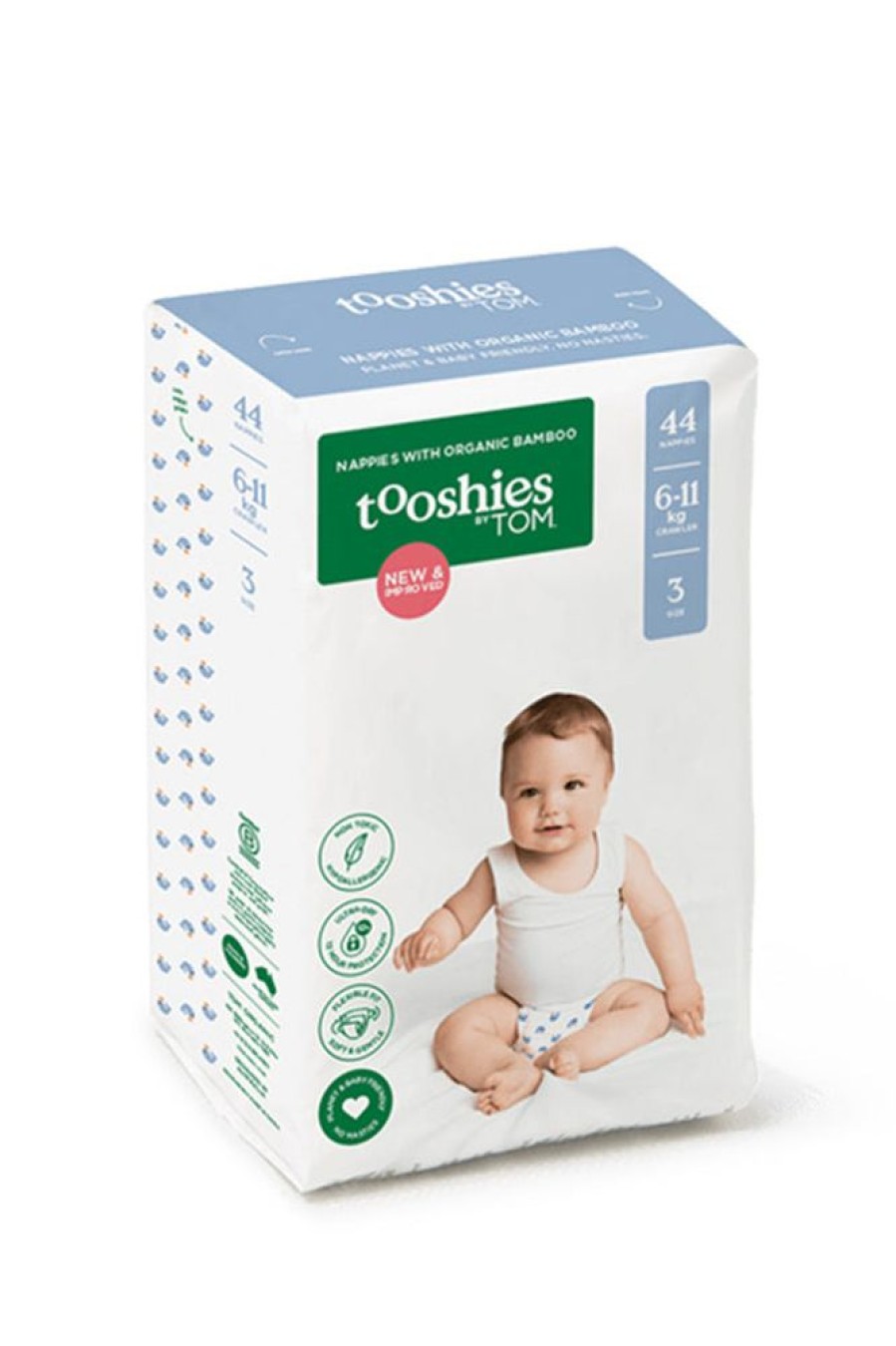 Care Unique Health Products | Tooshies By Tom - Eco Nappies Crawler - Pack Of 44