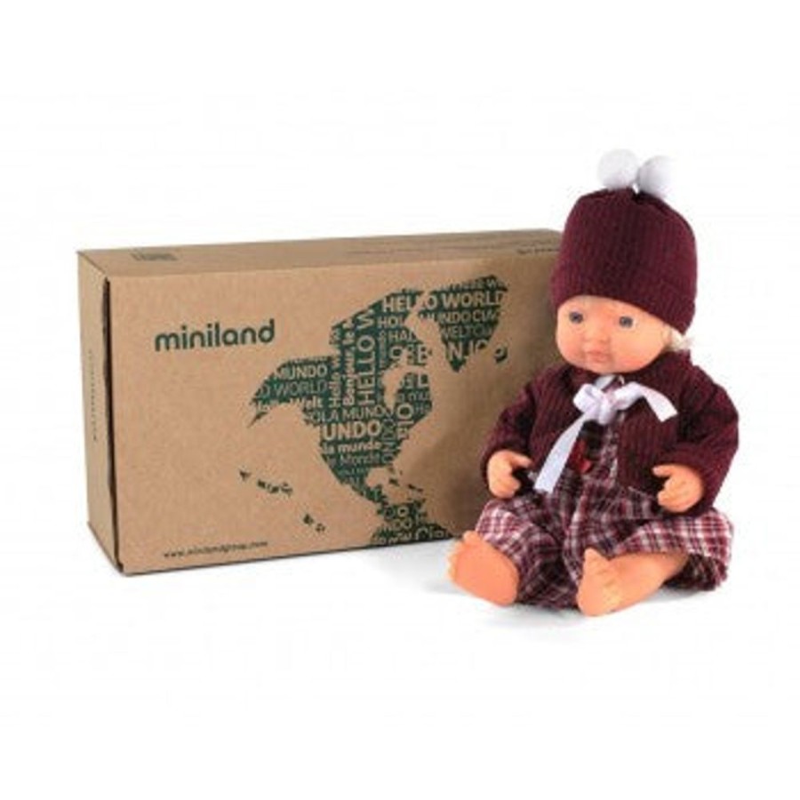 Toys Axis Toys | Miniland - Baby Doll 32Cm - Caucasian Girl And Outfit Boxed