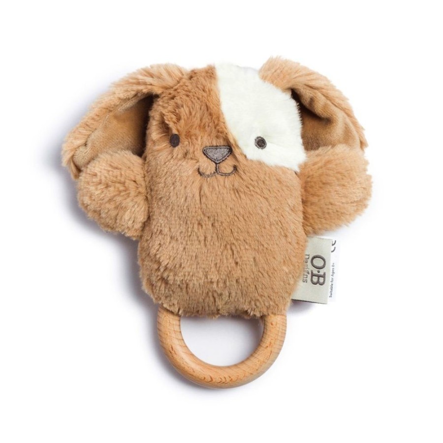 Toys OB Designs | Ob Designs - Dingaring Teething Rattle - Duke Dog