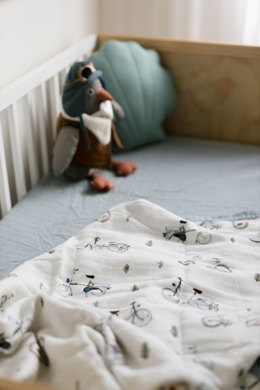 Sleep Pop Ya Tot | Pop Ya Tot - Ride On 100% Organic Cotton - Reversible Cot Quilt