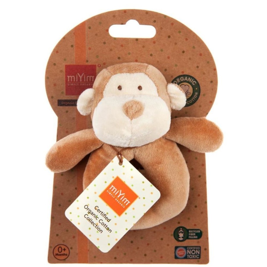 Toys The World of Good | Miyim - 100% Organic Cotton Ring Rattles - Monkey