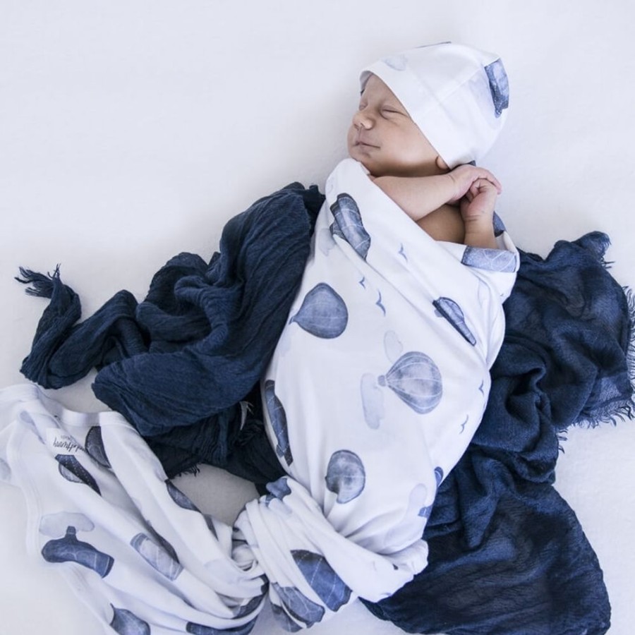 Sleep snuggle Hunny Kids | Snuggle Hunny Kids - Cloud Chaser Jersey Wrap & Beanie Set