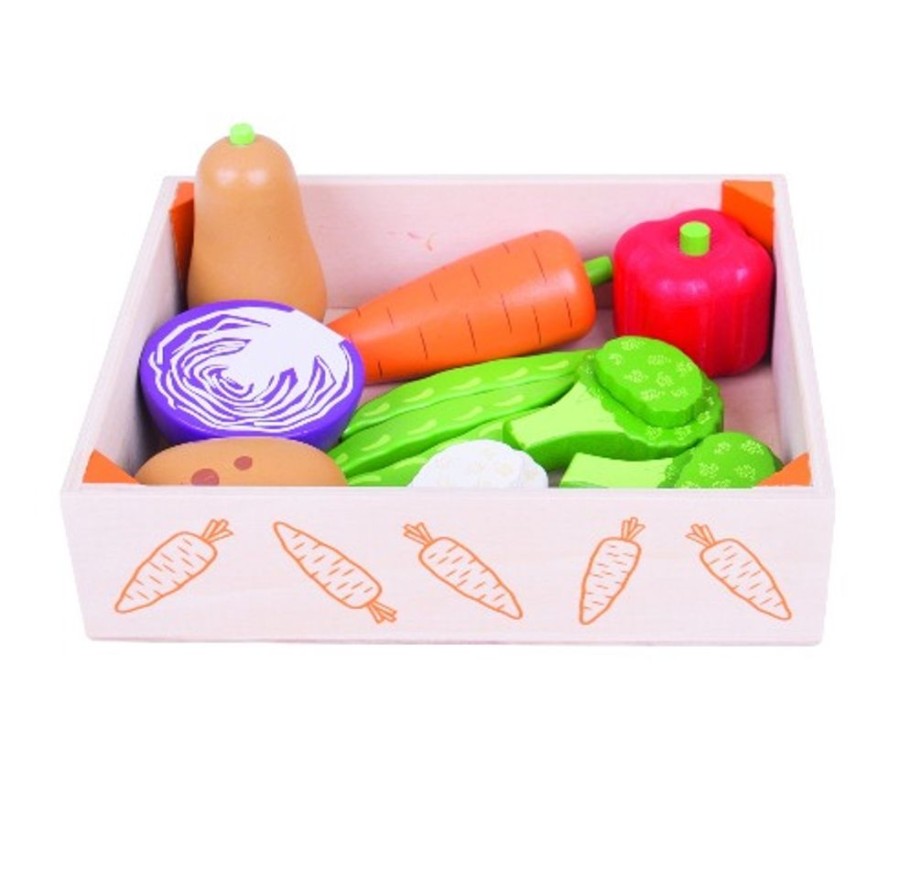 Toys Artiwood | Bigjigs - Wooden Vegentable Crate