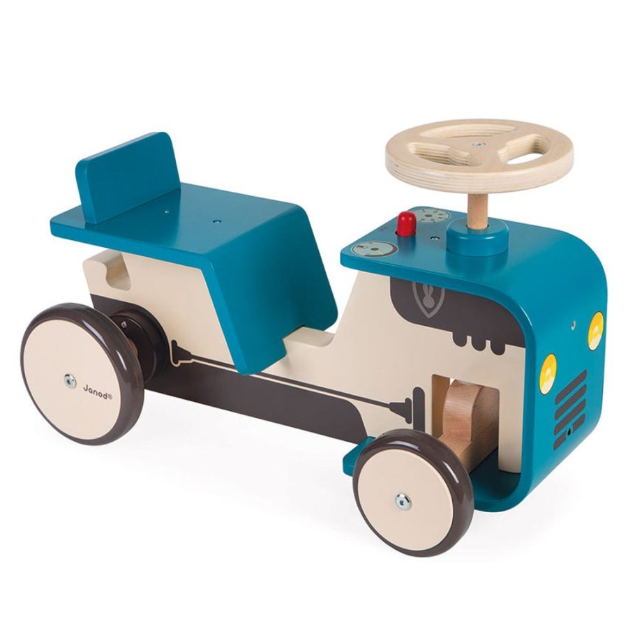 Toys Bright Wondes | Janod - Wooden Rideon Tractor Toy