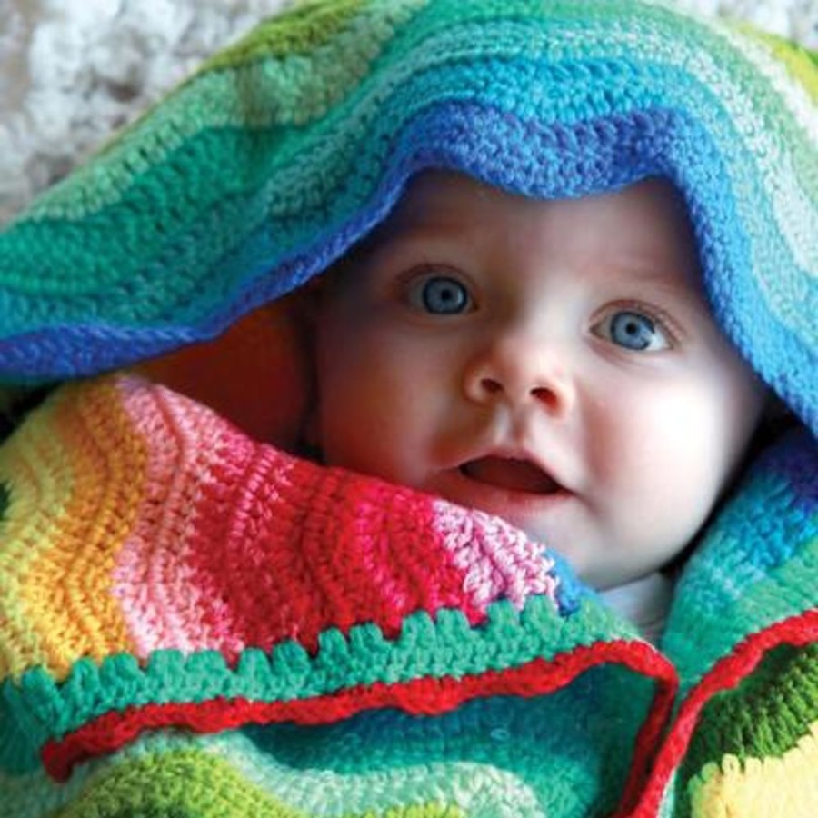 Sleep OB Designs | Ob Designs - Crochet Baby Blanket - Handmade Rainbow Ripple