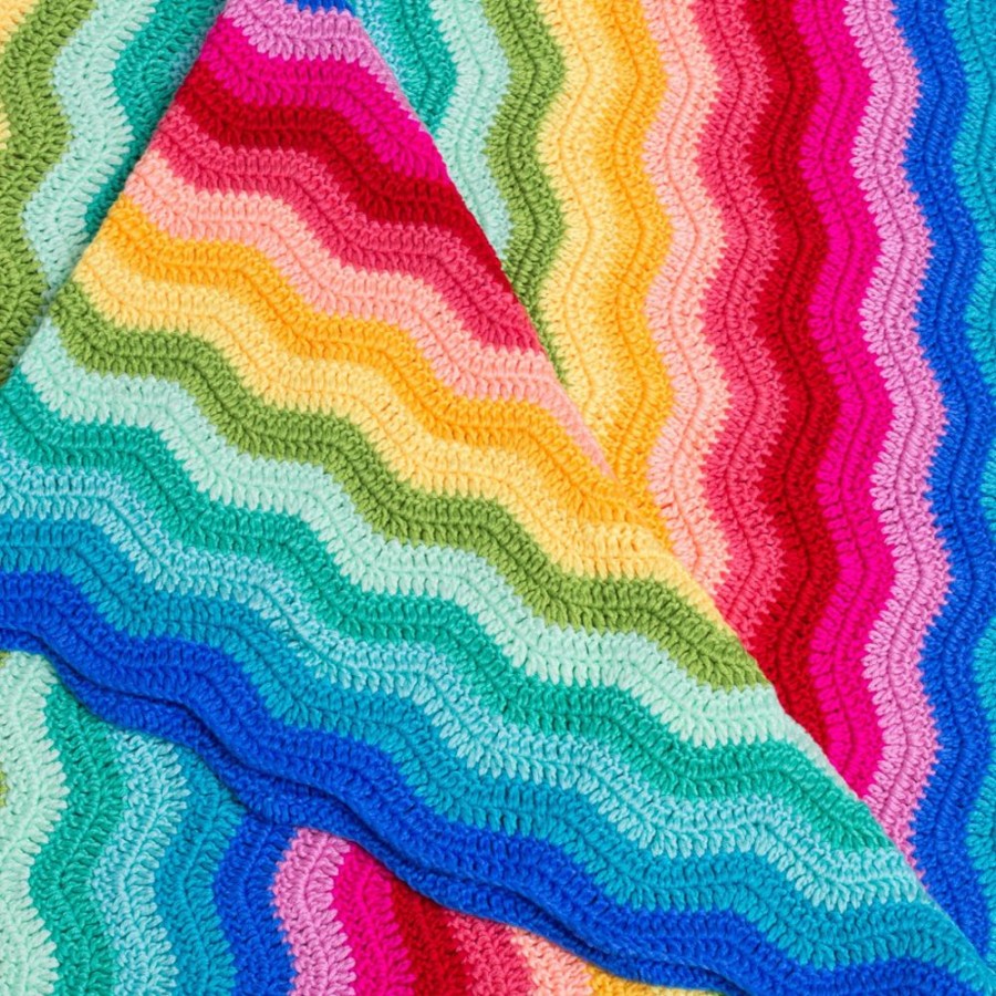 Sleep OB Designs | Ob Designs - Crochet Baby Blanket - Handmade Rainbow Ripple