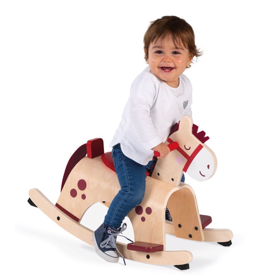 Toys Bright Wonders | Janod - Wooden Rocking Pony Rider