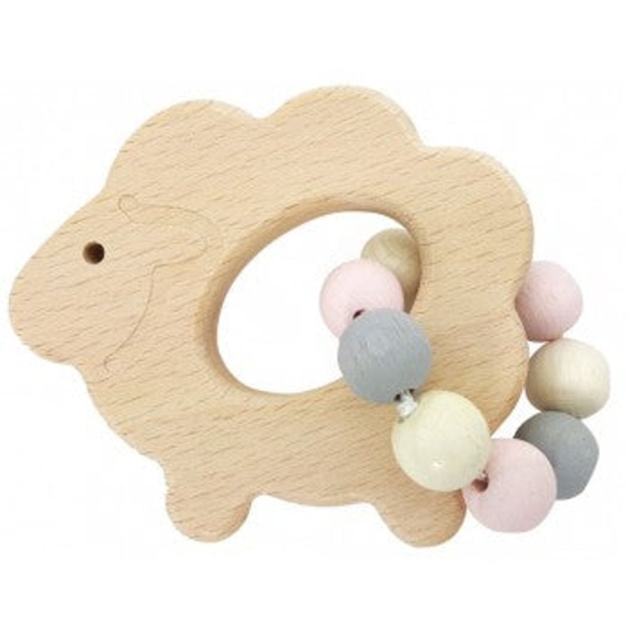 Toys Axis Toys | Hess Spielzeug - Rattle Sheep - Natural Pink