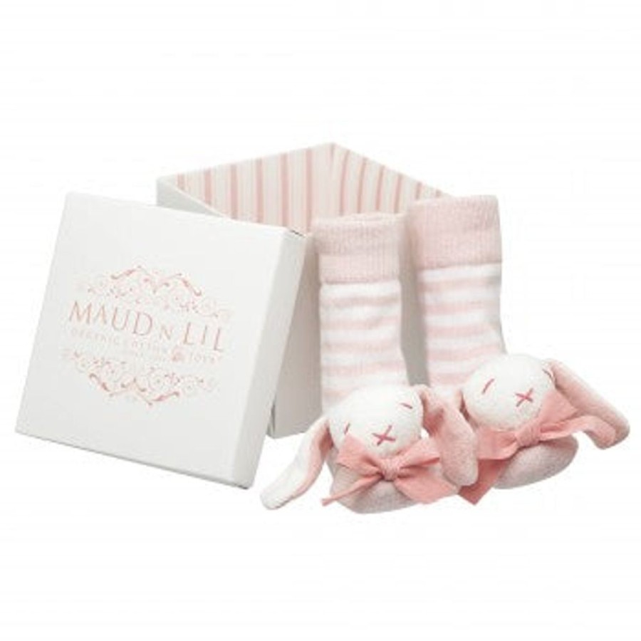 Toys Axis Toys | Maud N Lil - Rose Boxed Rattle Socks