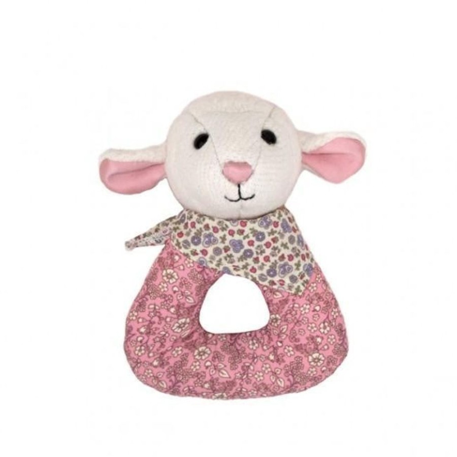 Toys Artiwood | Apple Park - Lamby Patterned Soft Rattle