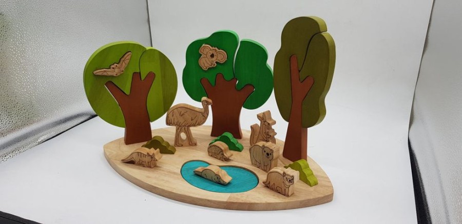 Toys QTOYS | Qtoys - Australian Wildlife And Landscape Puzzle