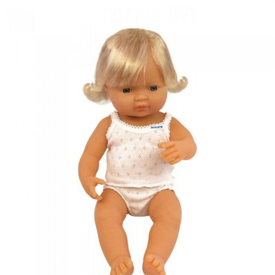 Toys Axis Toys | Miniland - Anatomically Correct Baby Doll - Caucasian Girl 38Cm