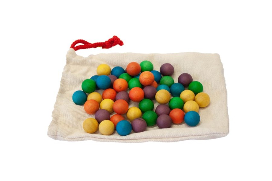 Toys QTOYS | Qtoys - Wooden Rainbow Balls Set 50