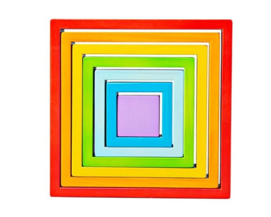 Toys Artiwood | Bigjigs Toys - Wooden Stacking Squares