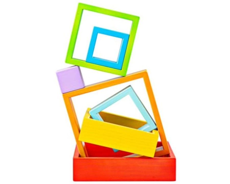 Toys Artiwood | Bigjigs Toys - Wooden Stacking Squares