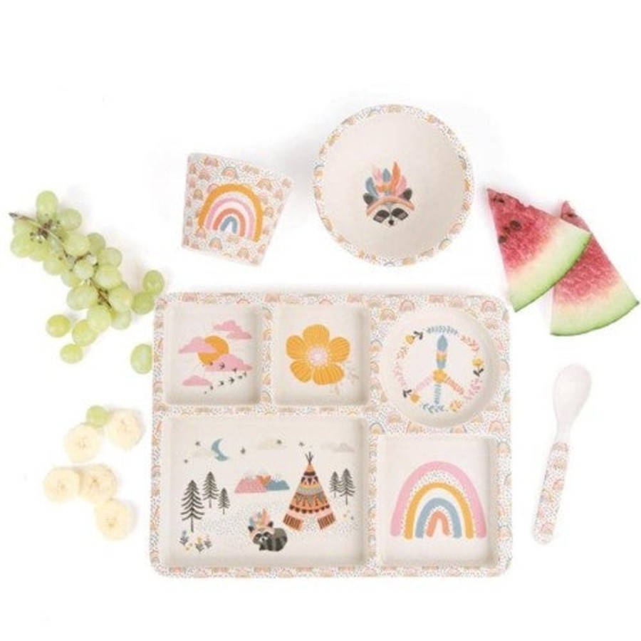 Feed Love Mae | Love Mae - Bamboo Divided Plate Set Gypsy Girl