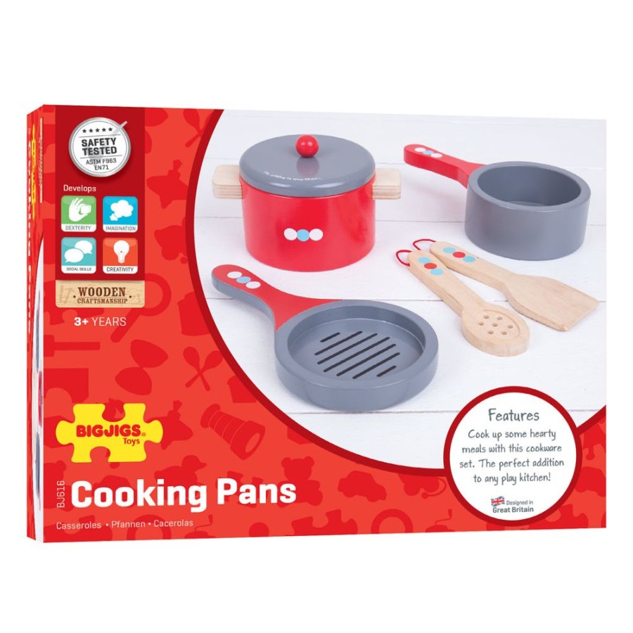 Toys Artiwood | Bigjigs - Cooking Pans