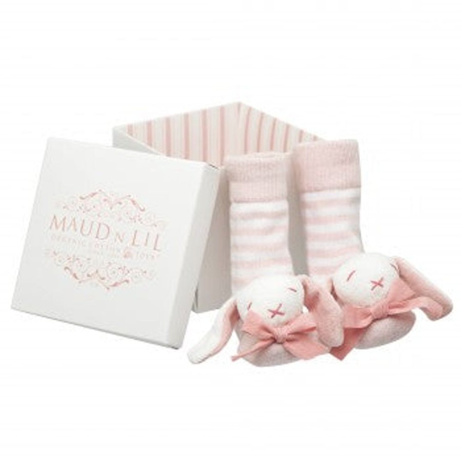 Gift Axis Toys | Maud N Lil - Rose Boxed Rattle Socks