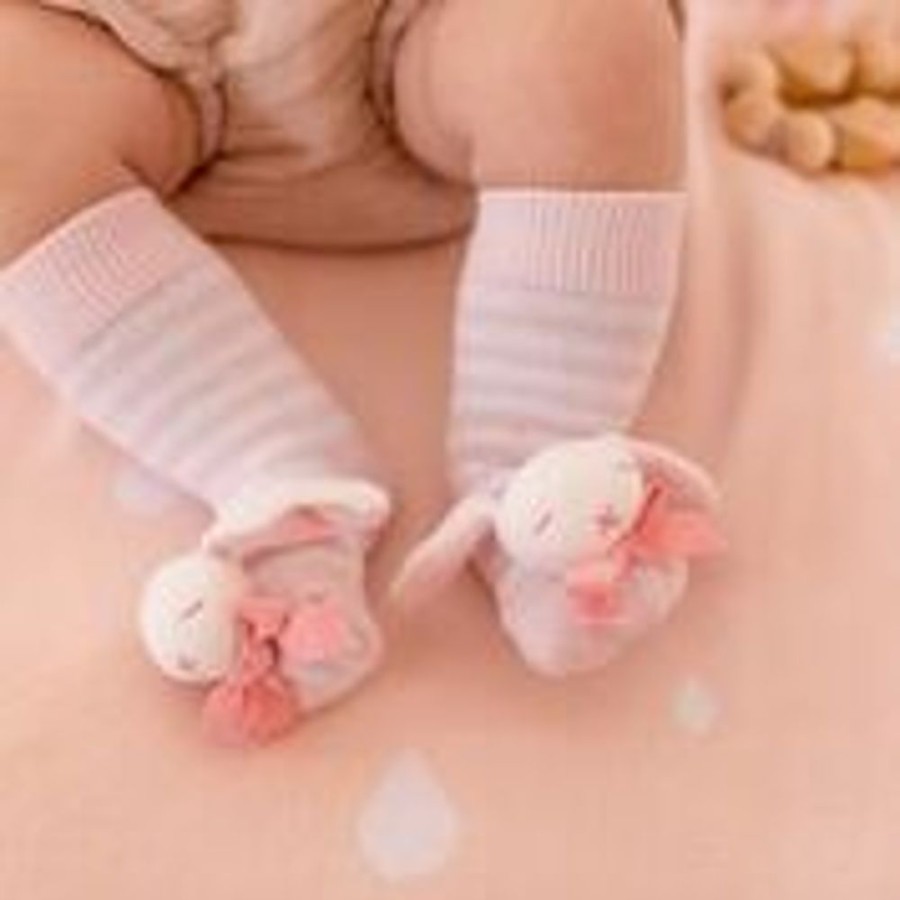 Gift Axis Toys | Maud N Lil - Rose Boxed Rattle Socks