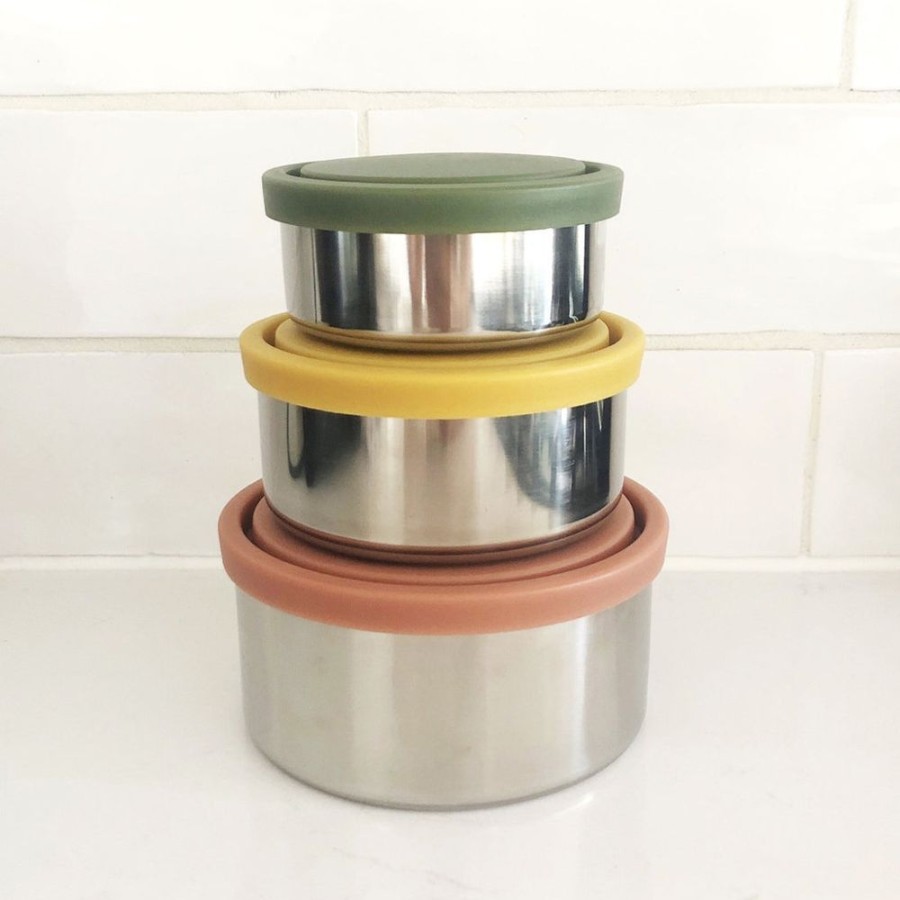 Feed Unique Health Products | Ever Eco - Stainless Steel Round Nesting Containers - Autumn Collection