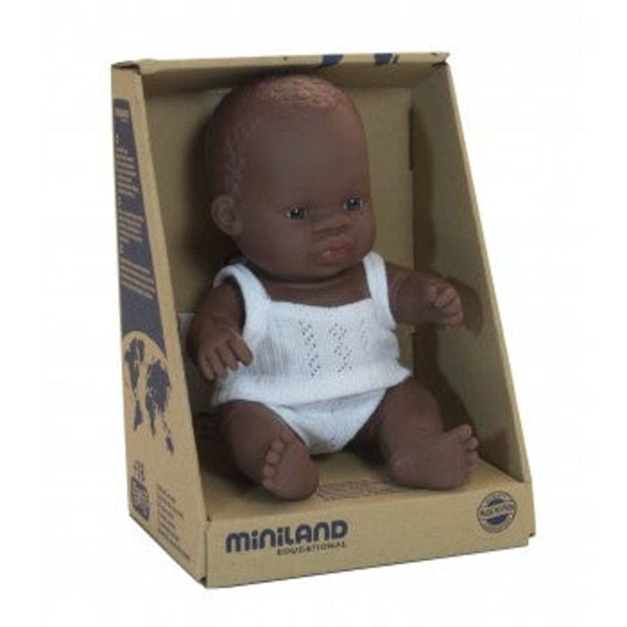 Toys Axis Toys | Miniland - Anatomically Correct Baby Doll - African Boy 21Cm