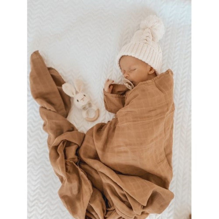 Sleep Pop Ya Tot | Pop Ya Tot - Tan - 100% Organic Cotton Swaddle