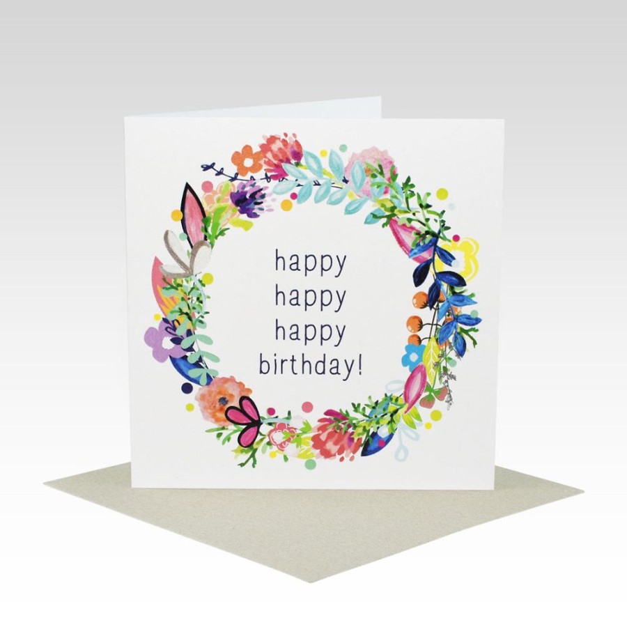 Gift Rhi Creative | Rhi Creative - Floral Wreath Happy Birthday