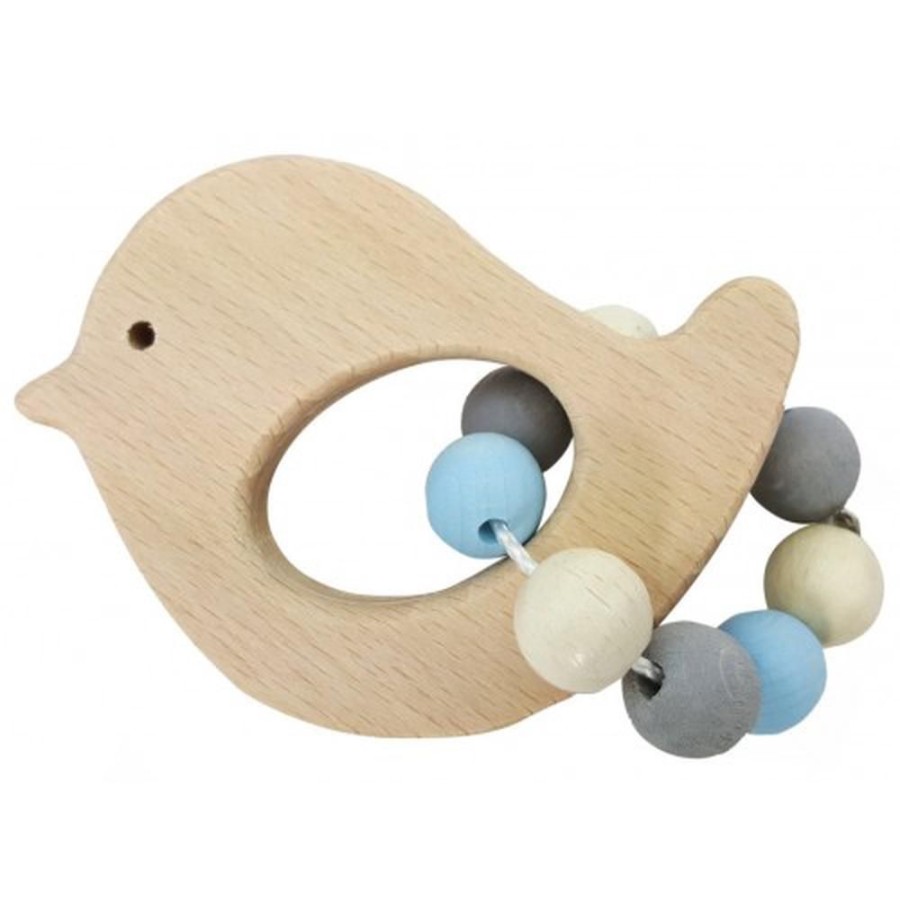 Toys Axis Toys | Hess Spielzeug - Rattle Bird - Natural Blue