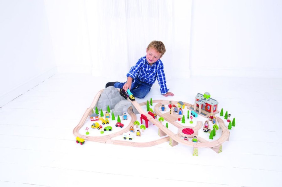 Toys Artiwood | Bigjigs Toys - Mountain Railway Train Set