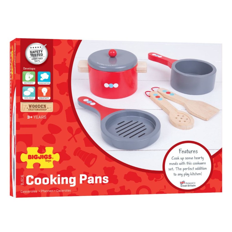 Toys Artiwood | Bigjigs - Cooking Pans