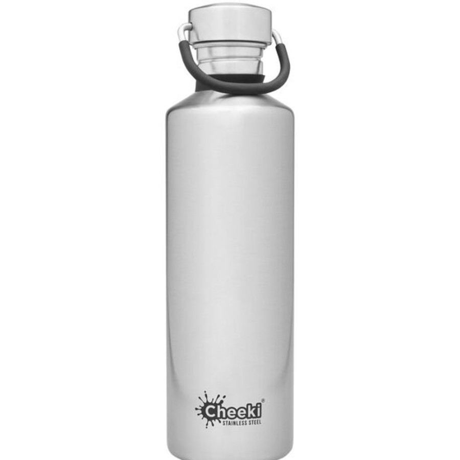 Feed Unique Health Products | Cheeki - Stainless Steel Bottle Silver 750Ml