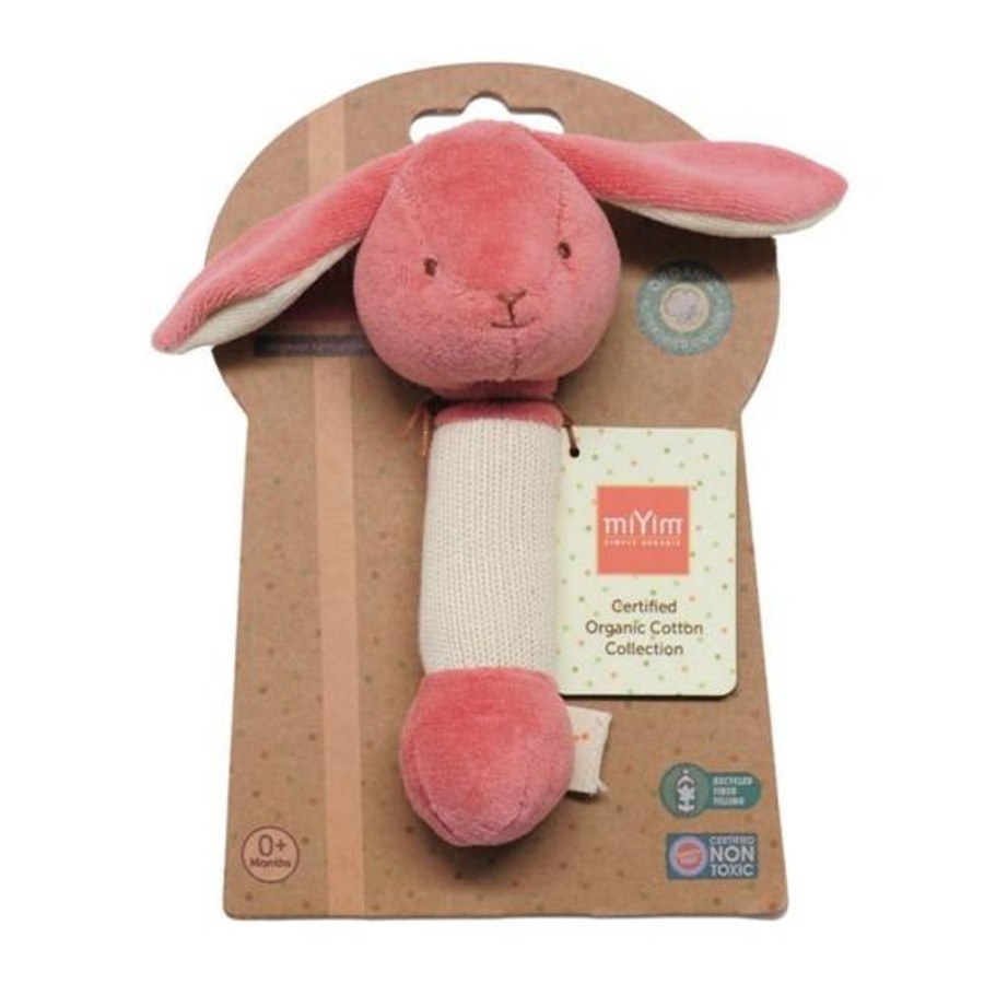 Toys The World of Good | Miyim - 100% Organic Cotton Stick Rattles - Bunny