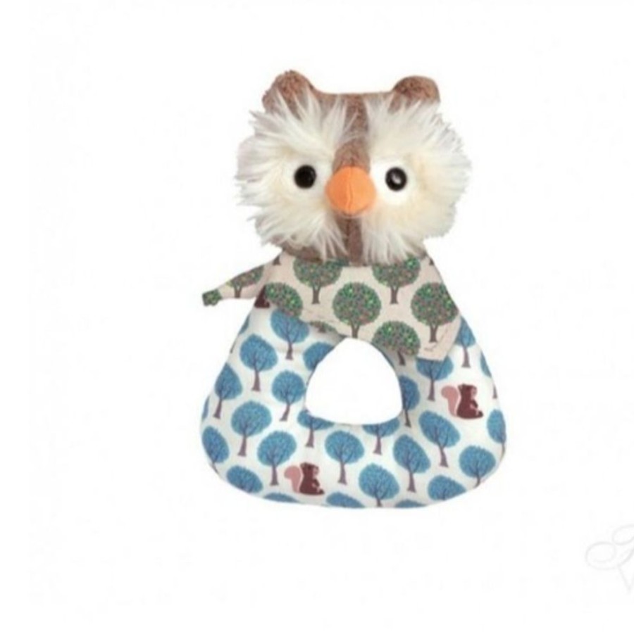 Toys Artiwood | Apple Park - Owl Patterned Soft Rattle