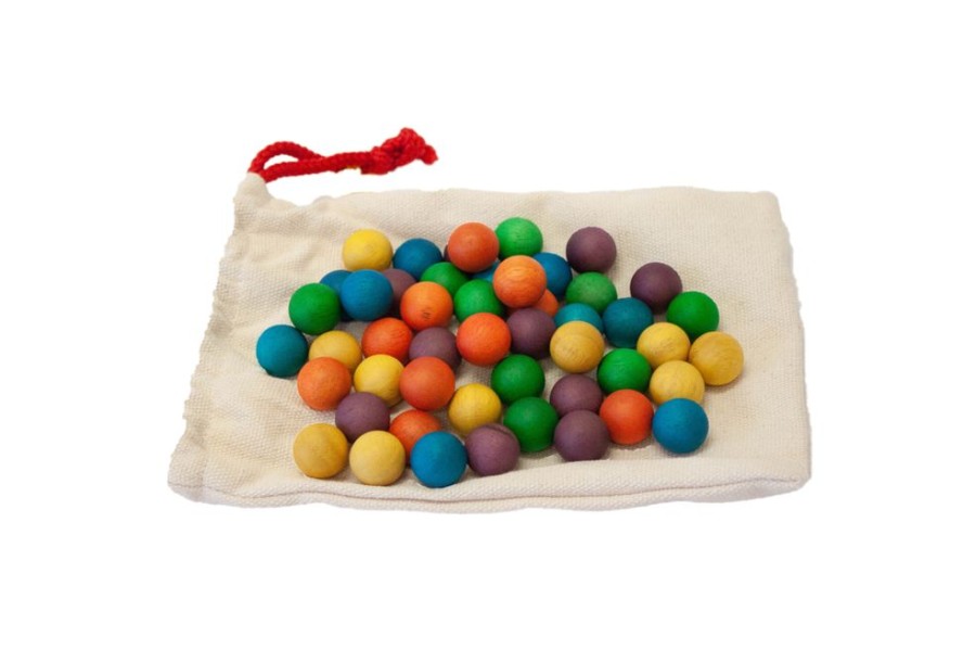 Toys QTOYS | Qtoys - Wooden Rainbow Balls Set 50