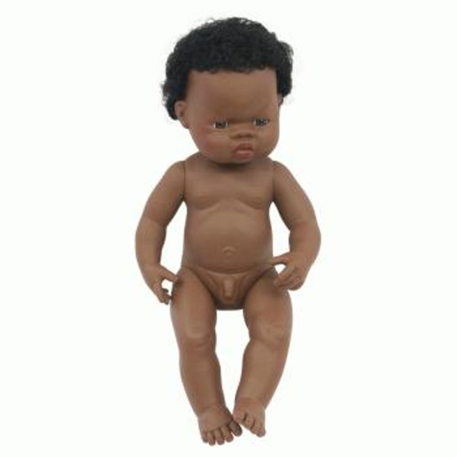 Toys Axis Toys | Miniland - Anatomically Correct Baby Doll - African Boy 38Cm (Undressed)