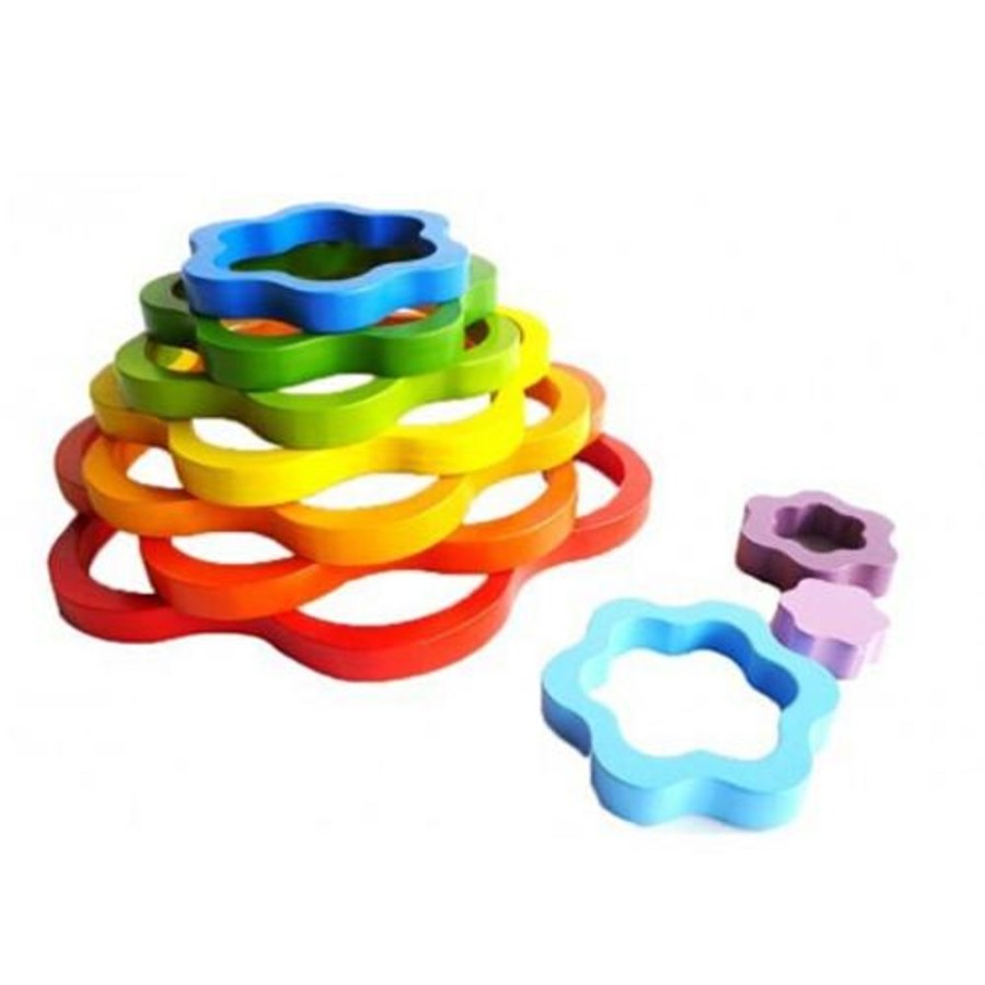 Toys QTOYS | Qtoys - Wooden Rainbow Flowers