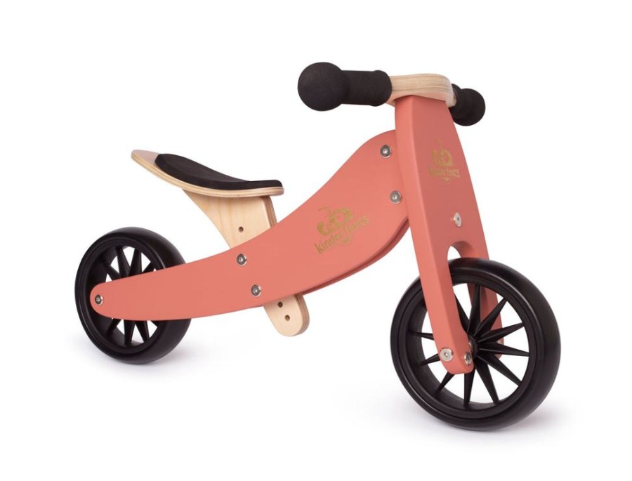 Toys Artiwood | Kinderfeets - Tiny Tot 2 In 1 Tricycle/Balance Bike - Coral