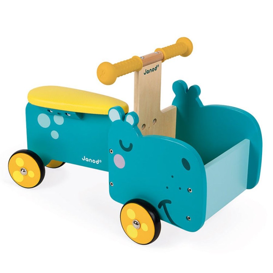 Toys Bright Wonders | Janod - Wooden Hippo Rideon Toy