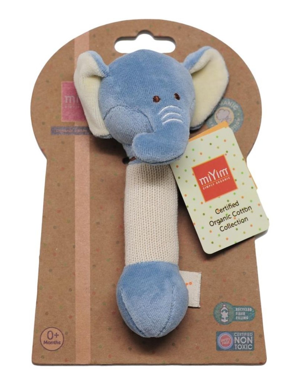 Toys The World of Good | Miyim - 100% Organic Cotton Stick Rattles - Elephant