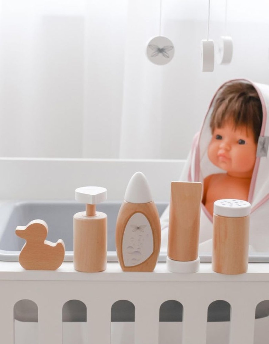 Toys Axis Toys | Astrup - Wooden Doll Care & Bathing Set