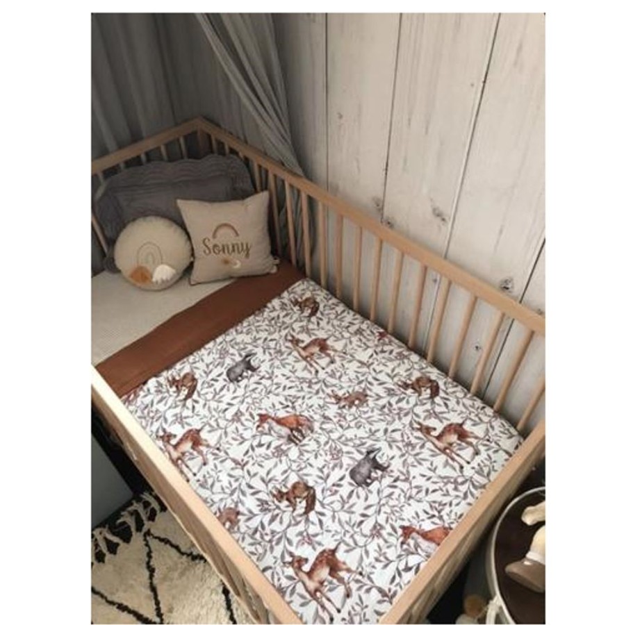 Sleep Pop Ya Tot | Pop Ya Tot - Creatures Of The Woods 100% Organic Cotton - Reversible Cot Quilt