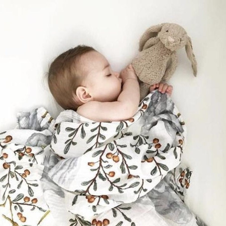 Sleep Pop Ya Tot | Pop Ya Tot - Kushiro Crane - 100% Organic Cotton Swaddle