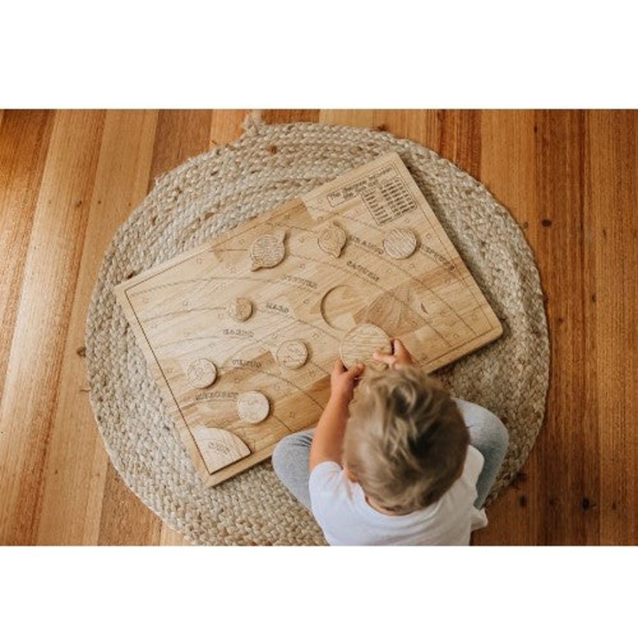 Toys QTOYS | Qtoys - Wooden Solar System Puzzle