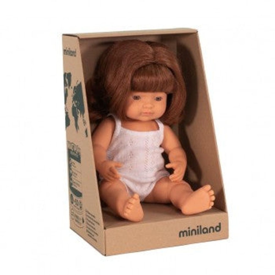 Toys Axis Toys | Miniland - Anatomically Correct Baby Doll - Caucasian Girl Red Head 38Cm