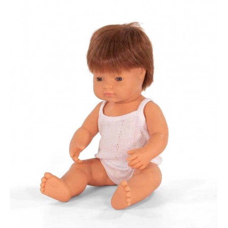 Toys Axis Toys | Miniland - Anatomically Correct Baby Doll - Red Head Caucasian Boy 38Cm