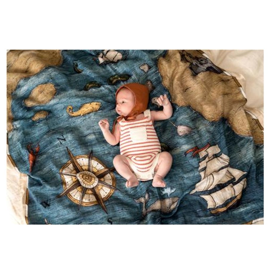 Sleep Pop Ya Tot | Pop Ya Tot - The Treasure Map - 100% Organic Cotton Swaddle